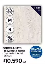 Porcelanato Travertino Arena