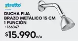 Ducha Fija Brazo Metálico 15 Cm 1 Funcion