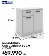 Mueble Base Con Cubierta 80 Cm