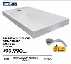Receptáculo Ducha Metacrilato 120x70 Cm