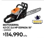 HP - Motosierra 42 Cc 2.6 Hp Espada 18"
