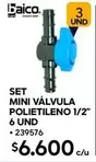 Mini Valvula Polietileno 1/2"