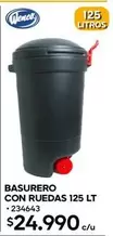 Basurero Con Ruedas 125 Lt