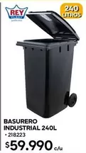 Rey - Basurero Industrial 240L