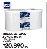 Tork - Toalla De Papel 2 Und X 250 M