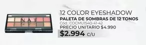 Paleta De Sombras De 12 Tonos