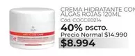 Crema Hidratante Com Algas Rojas 120ml