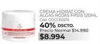 Care+ - Crema Hidrat Con Algas Rojas Fps15 120ml