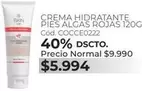 Crema Hidratante Pies Algas Rojas
