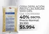 Cera Depilación Pastillas Argan