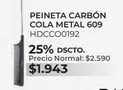 Metal - PEINETA CARBON COLA METAL 609