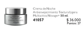 Novage - Crema De Noche Antienvejecimiento Textura Ligera Multiactiva + 50 Ml. 41057