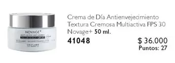Novage - Crema De Día Antienvejecimiento Textura Cremosa Multiactiva FPS 30