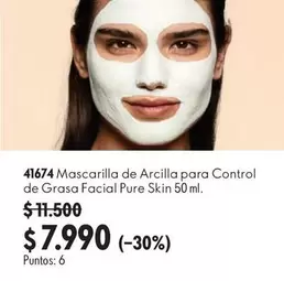 Control - Mascarilla De Arcilla Para De Grasa Facial Pure Skin
