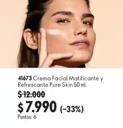 41673 Crema Facial Matificante Y Refrescante Pure Skin