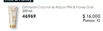 Gold - Exfoliante Corporal De Azucar Milk & Honey 200 Ml