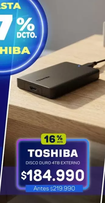 Toshiba - Disco Duro 4TB Externa