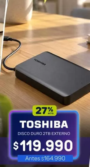 Toshiba - Disco Duro 2TB Externo