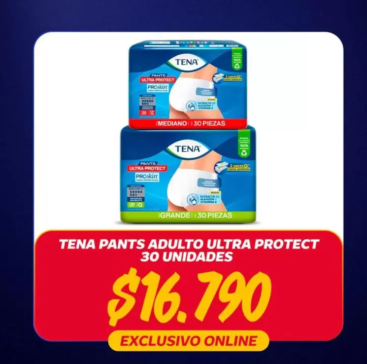 Tena - Pants Adulto Ultra Protect 30 Unidades