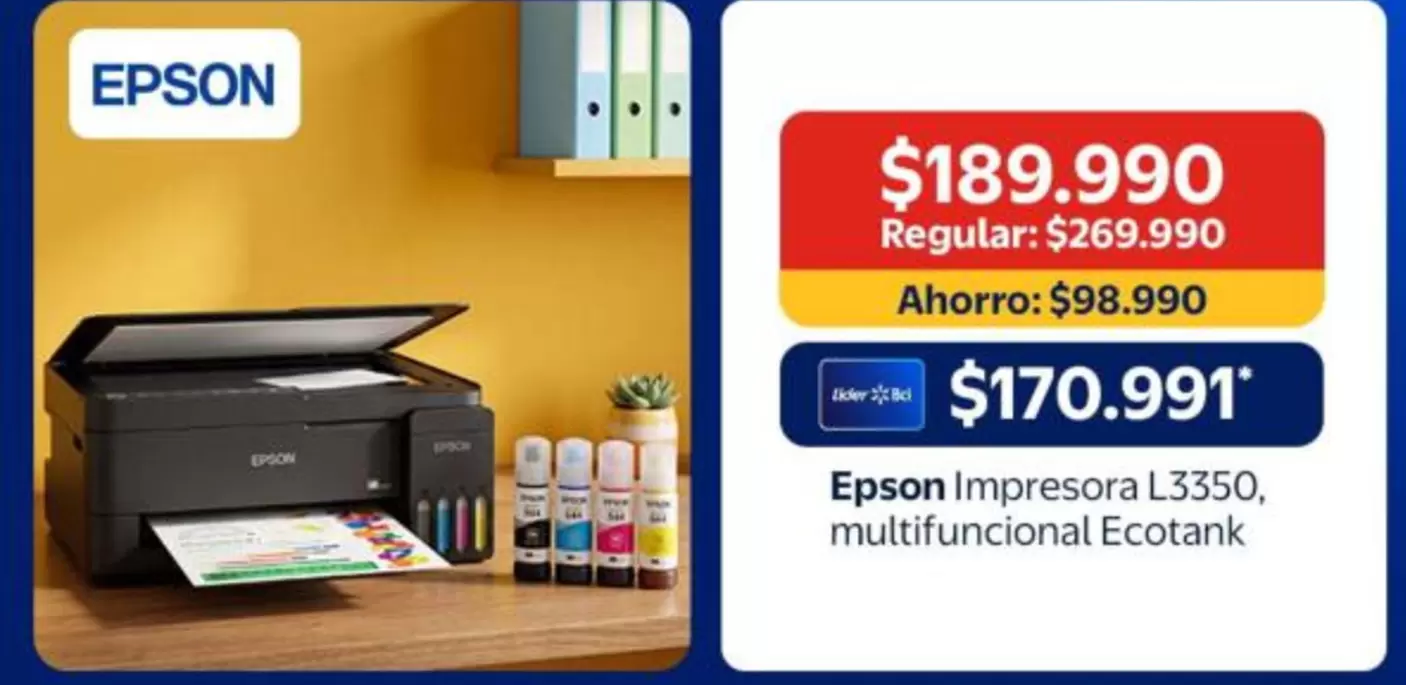 Epson - Impresora L3350 Multifuncional Ecotank