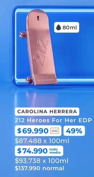 Carolina Herrera - 212 Heroes For Her Edp