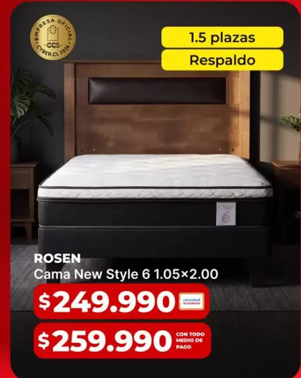 Rosen - Cama New Style 6 1.05x2,00