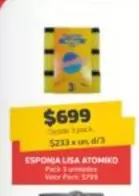 Esponja Lisa Atomico