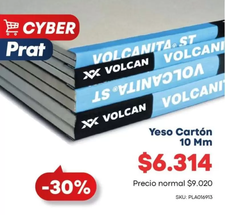 Volcanita - Yeso Carton 10 Mm