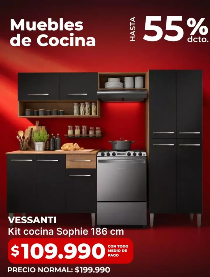 Vessanti - Kit Cocina Sophie 186 Cm