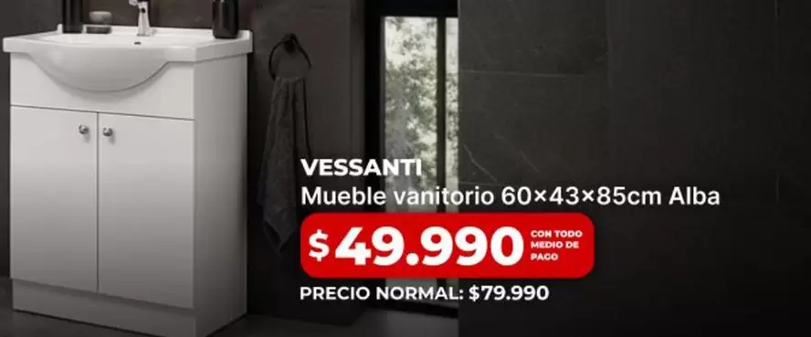 Vessanti - Mueble Vanitório 60x43x85cm Alba