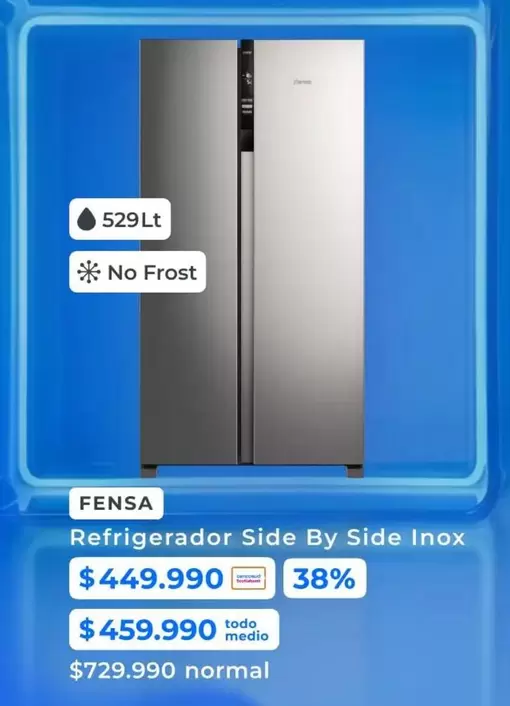 Fensa - Refrigerador Side By Side Inox