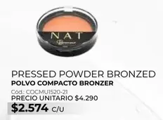 Pressed Powder Bronzed Polvo Compacto Bronzer