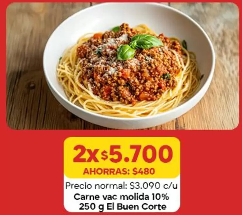 Carne Vac Molida 10%