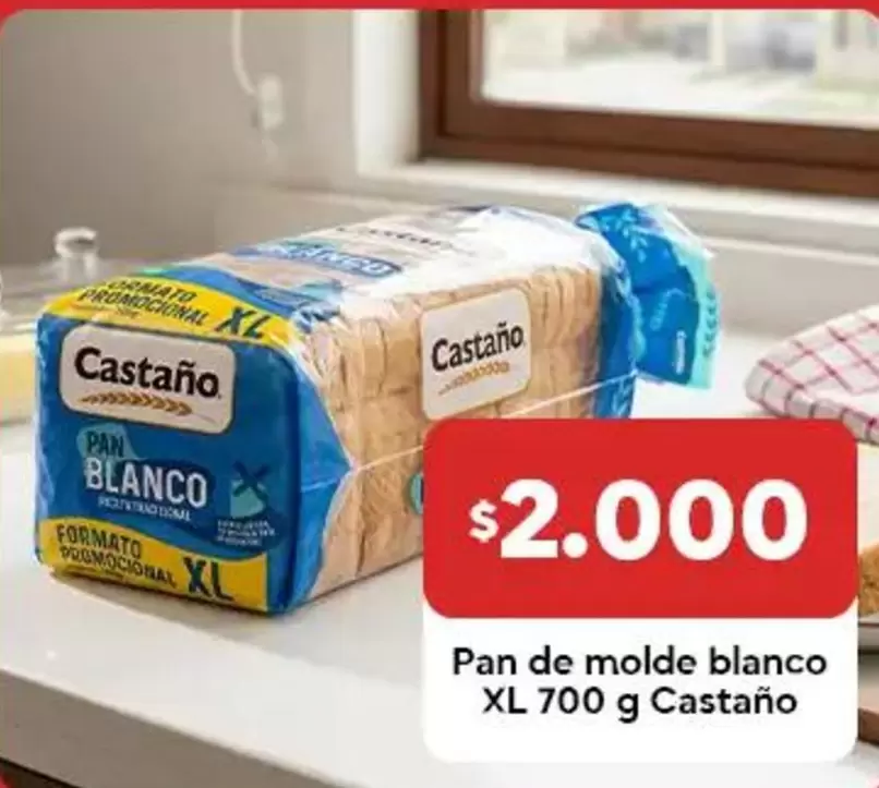 Castaño - Pan De Molde Blanco Xl 700 G