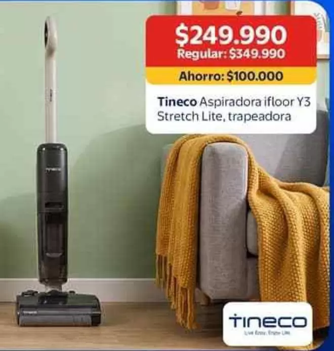 Tineco Aspiradora Floor Y3 Stretch Lite, Trapaadora