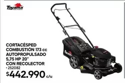Toyama - Cortacésped Combustion Autopropulsado 5,75 Hp 20" Con Recolector
