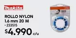 Makita - Rollo Nylon 1.6 Mm 20 M
