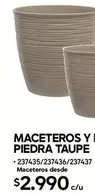 Maceteros Y Piedra Taupe