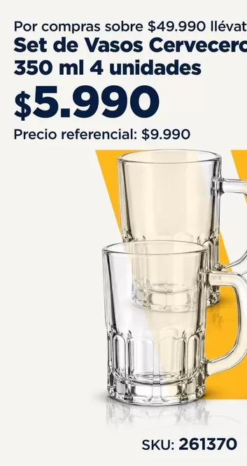 Set De Vasos Cervecero