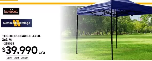 Toldo Plegable Azul
