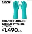 Guante -  Flocado Nitrilo T9 Verde