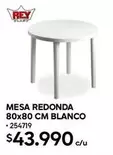 Rey - Mesa Redonda Blanco