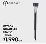 Estaca Solar Led Negra