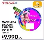 Manguera Bicolor Estriada 1/2" 15 M