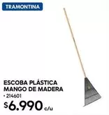 Tramontina - Escoba Plástica Mango De Madera