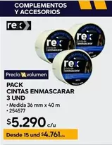 Rex - Pack Cintas Enmascarar 3 Und