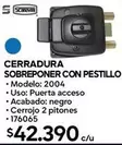 Cerradura Sobreponer Con Pestillo