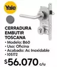 Yale - Cerradura Embutir Toscana
