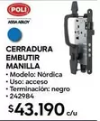 Cerradura Embutir Manilla