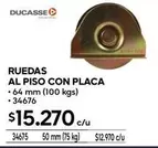 Ruedas Al Piso Con Placa